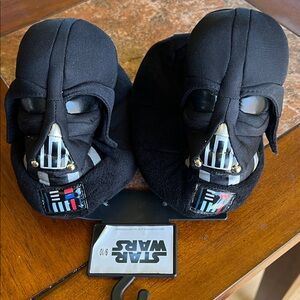 Star Wars Black Darth Vader Plush Slippers